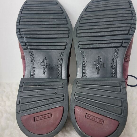 Cole Haan Grand Os Mens Size 9.5 Leather Oxford  C20234 Wingtip Burgendy Shoes - Picture 10 of 10